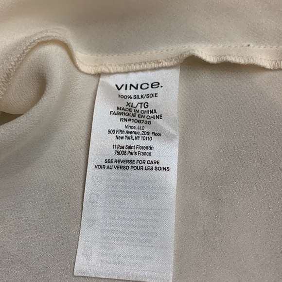 NWT Vince Sleeveless 100% Silk Bias-Cut Blouse Size X-Large - Picture 12 of 13